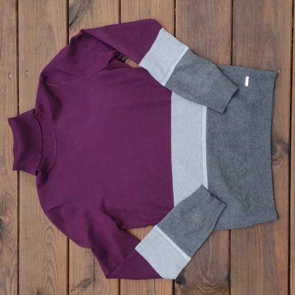 Calvin Klein Colorblock Crewneck Sweater Size Medium - Picture 5 of 12